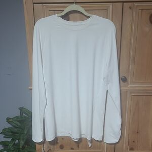 CRZ YOGA Men's White Long Sleeve Tee